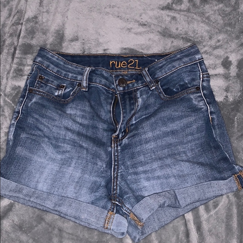 rue21 denim shorts, dark wash, discontinued